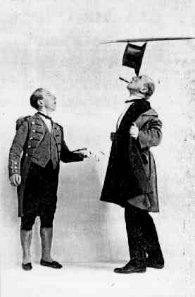 [hat and cane balance]