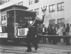 [torches by cable car photo]